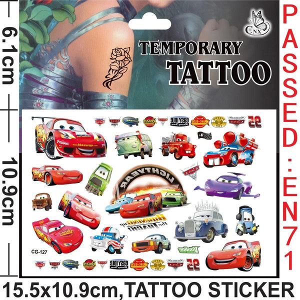 Planet Gates Cars Lightning Mcqueen Tattoo Stickers Temporary Tattoos for Kid Birthday Party Supplies Favors Cute Tattoos Stickers Decoration