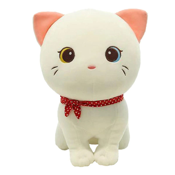 Planet Gates Cartoon Cat Plush Doll Cute Stuffed Kitten Rag Toy Elastic Soft Sofa Cushion Bedside Gift For Kids Girls 24cm