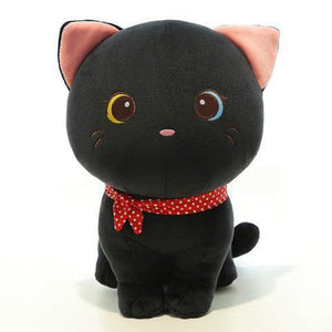 Planet Gates Cartoon Cat Plush Doll Cute Stuffed Kitten Rag Toy Elastic Soft Sofa Cushion Bedside Gift For Kids Girls 24cm