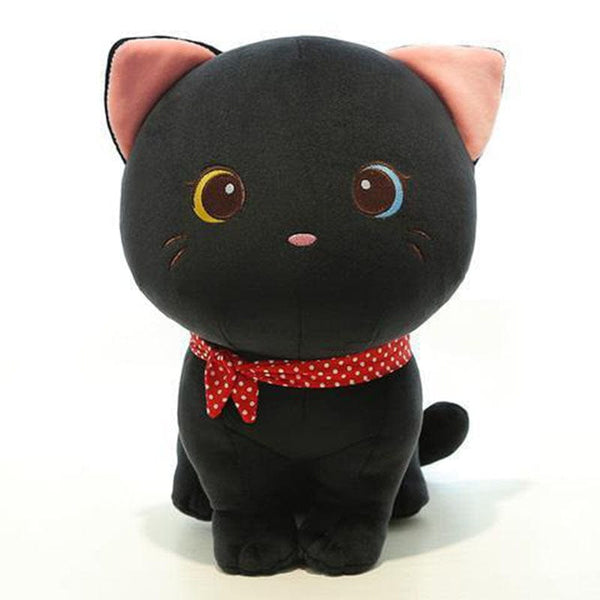 Planet Gates Cartoon Cat Plush Doll Cute Stuffed Kitten Rag Toy Elastic Soft Sofa Cushion Bedside Gift For Kids Girls 24cm