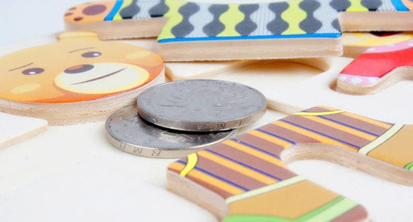 Planet Gates Cartoon Change Clothes Kids Early Educational Wooden Toy Jigsaw Puzzle Bear Dressing Game Montessori Baby Toys For Children Gift