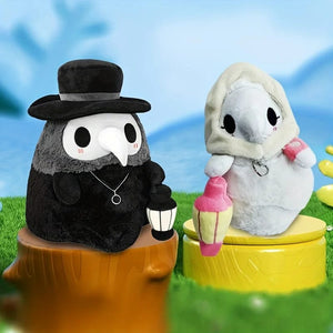 Planet Gates Cartoon Character Bird Mouth Doctor Plush Doll, Crow Nurse Luminous Doll Light-emitting Doll