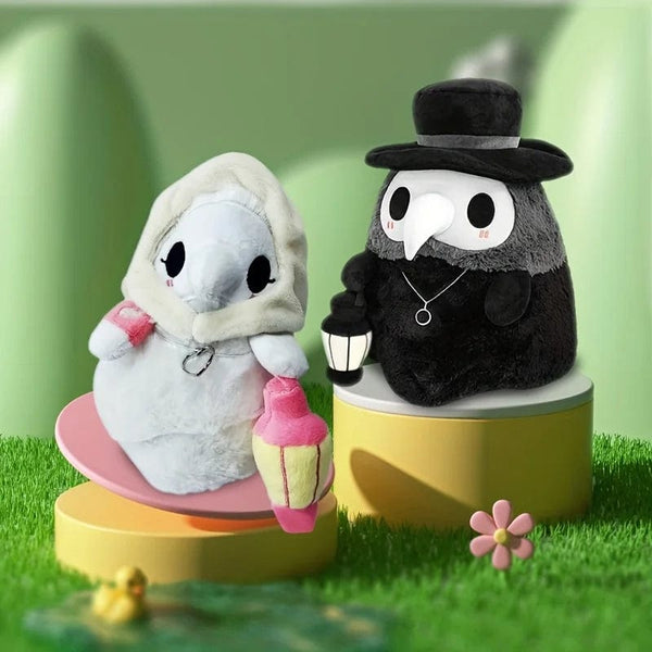 Planet Gates Cartoon Character Bird Mouth Doctor Plush Doll, Crow Nurse Luminous Doll Light-emitting Doll