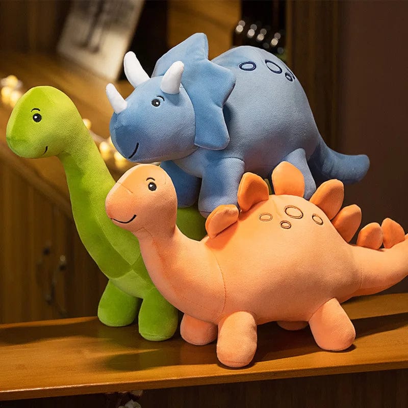 Planet Gates Cartoon Colorful Dinosaur Plush Toy Cute Stuffed Animals Triceratops Plushies Kawaii Soft Kids Toys for Boys Girls Home Decor