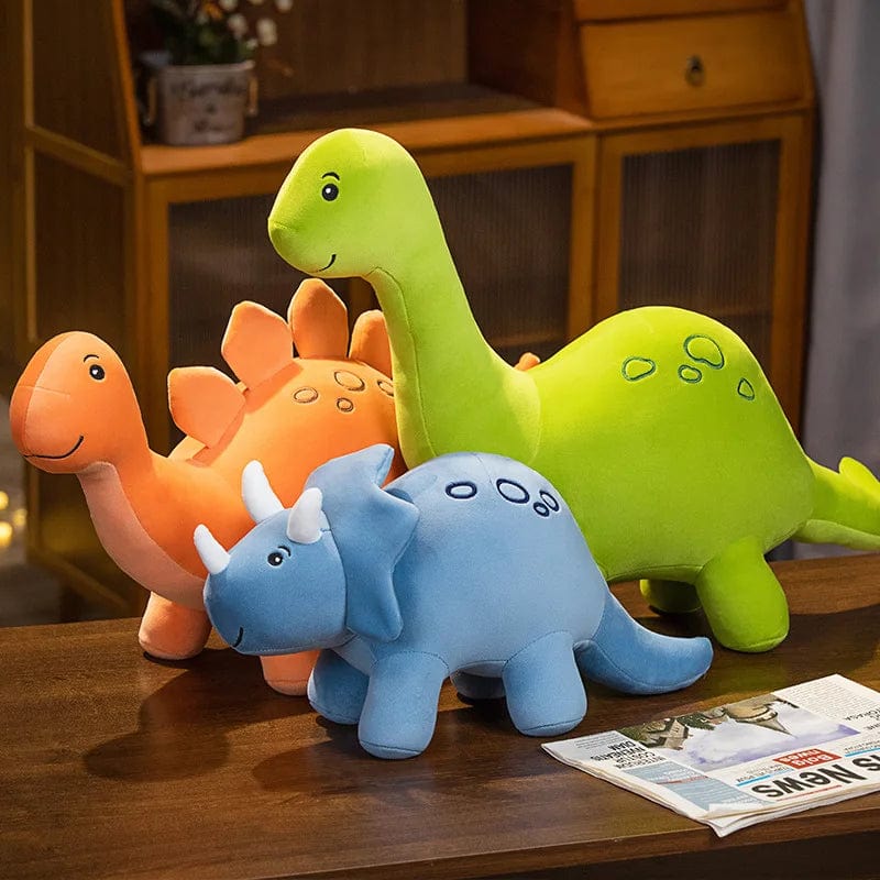 Planet Gates Cartoon Colorful Dinosaur Plush Toy Cute Stuffed Animals Triceratops Plushies Kawaii Soft Kids Toys for Boys Girls Home Decor