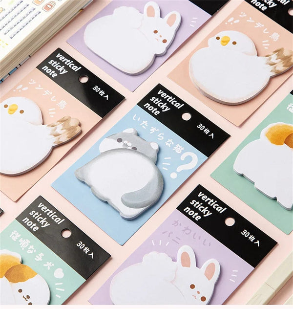 Planet Gates Cartoon Cute Cat Dog Sticky Notes Rabbit Bird Colorful Memo Pad Creative Sticker Face N Times Stickers School Stationery Gift