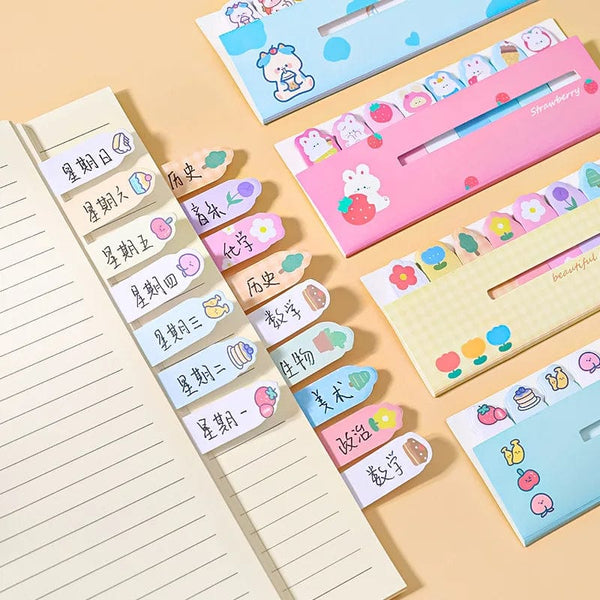Planet Gates Cartoon Cute Cat Dog Sticky Notes Rabbit Bird Colorful Memo Pad Creative Sticker Face N Times Stickers School Stationery Gift