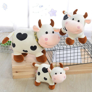 Planet Gates Cartoon Cute Cow Plush Toy Soft Animal Cattle Plush Toy Kawaii For Girls Cotton Animal Plush Doll Filled Home Decoration
