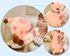 Planet Gates Cartoon Cute Cow Plush Toy Soft Animal Cattle Plush Toy Kawaii For Girls Cotton Animal Plush Doll Filled Home Decoration
