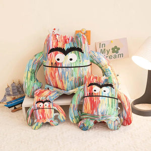 Planet Gates Cartoon Cute Funny Demon Big Mouth Monster Plush Toys Stuffed Anime Color Dolls for Kids Birthday Halloween Party Gifts