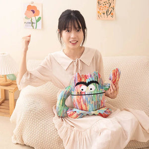 Planet Gates Cartoon Cute Funny Demon Big Mouth Monster Plush Toys Stuffed Anime Color Dolls for Kids Birthday Halloween Party Gifts