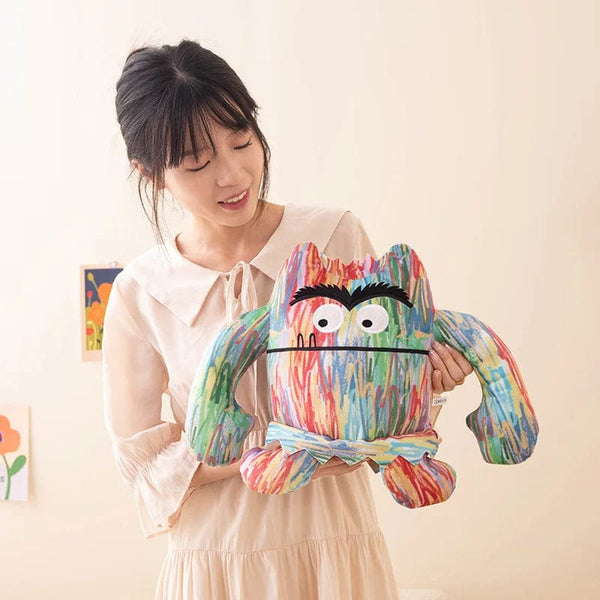 Planet Gates Cartoon Cute Funny Demon Big Mouth Monster Plush Toys Stuffed Anime Color Dolls for Kids Birthday Halloween Party Gifts