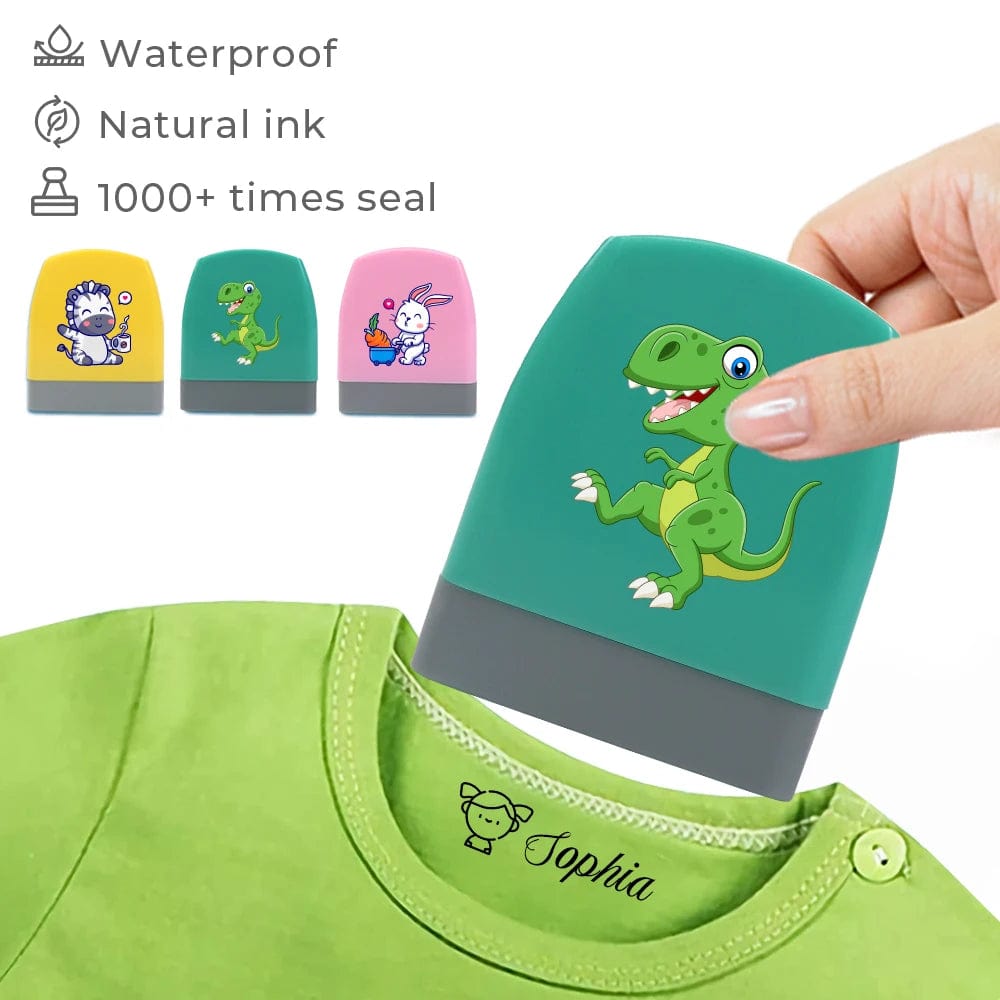 Planet Gates Cartoon Dinosaur Custom Name Stamp For Clothing Personalise For Student Clothes Chapter Children's   Kawaii Name Sticker gift