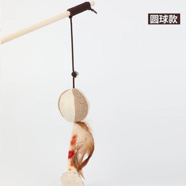 Planet Gates Cartoon Pet Cat Toy Stick Feather Rod Mouse Toy with Mini Bell Cat Catcher Teaser Interactive Cat Toy Kitten игрушки для кошек