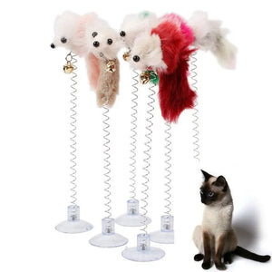 Planet Gates Cartoon Pet Cat Toy Stick Feather Rod Mouse Toy with Mini Bell Cat Catcher Teaser Interactive Cat Toy Kitten игрушки для кошек