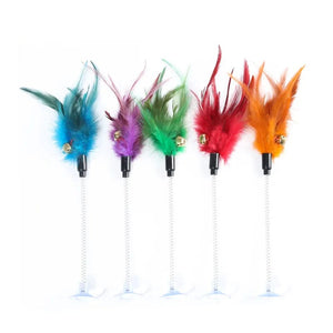 Planet Gates Cartoon Pet Cat Toy Stick Feather Rod Mouse Toy with Mini Bell Cat Catcher Teaser Interactive Cat Toy Kitten игрушки для кошек
