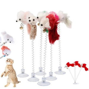 Planet Gates Cartoon Pet Cat Toy Stick Feather Rod Mouse Toy with Mini Bell Cat Catcher Teaser Interactive Cat Toy Kitten игрушки для кошек