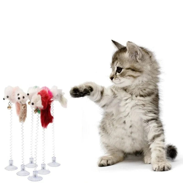 Planet Gates Cartoon Pet Cat Toy Stick Feather Rod Mouse Toy with Mini Bell Cat Catcher Teaser Interactive Cat Toy Kitten игрушки для кошек