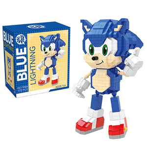 Planet Gates Cartoon Sonic Building Blocks Action Figure Cartoon Sonic Toy Bricks Assemble Educational Kid Toys Birthday Gift