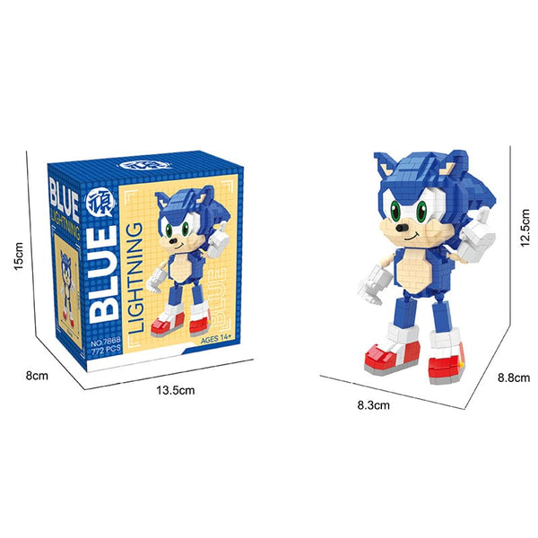 Planet Gates Cartoon Sonic Building Blocks Action Figure Cartoon Sonic Toy Bricks Assemble Educational Kid Toys Birthday Gift