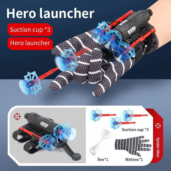 Planet Gates Cartoon Superhero Spider Silk Launcher Toys Funny Pests Eliminator Toy Anime Figures Cosplay Spiders Web Launcher Toys Kids Gift