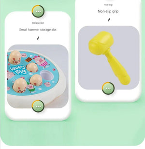 Planet Gates Cartoon Whac-A-Mole Montessori Baby Toy Toddler Educational Birthday Gift Animal Theme Knocking Game Parent Child Board Game Boy