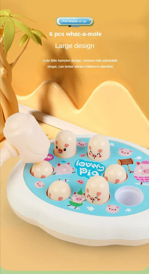 Planet Gates Cartoon Whac-A-Mole Montessori Baby Toy Toddler Educational Birthday Gift Animal Theme Knocking Game Parent Child Board Game Boy