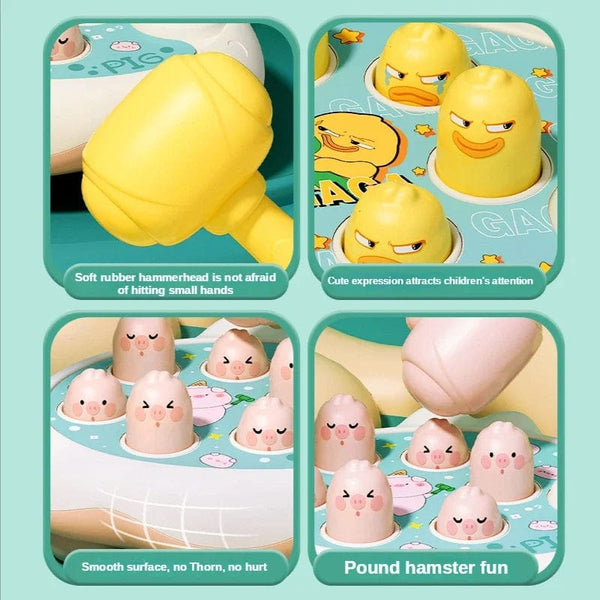 Planet Gates Cartoon Whac-A-Mole Montessori Baby Toy Toddler Educational Birthday Gift Animal Theme Knocking Game Parent Child Board Game Boy