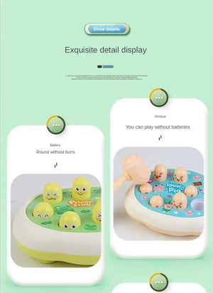 Planet Gates Cartoon Whac-A-Mole Montessori Baby Toy Toddler Educational Birthday Gift Animal Theme Knocking Game Parent Child Board Game Boy