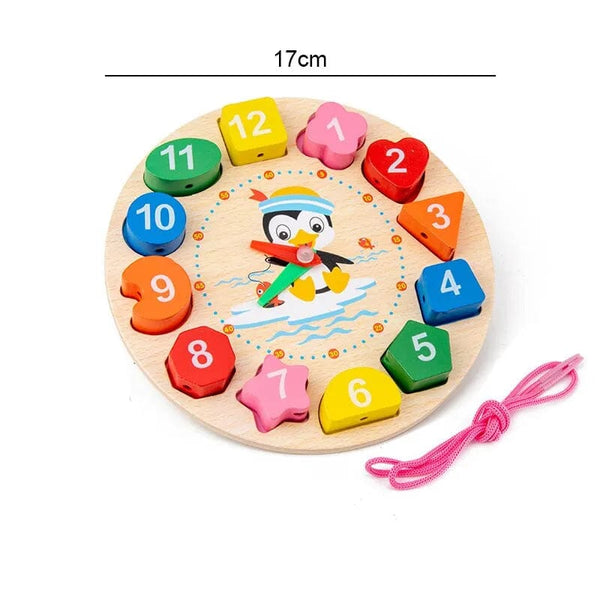 Planet Gates Cartoon Wooden Small Beaded Children Early Education Baby Puzzle 0-1-3 Years Old Wooden Beaded Building Block Toys