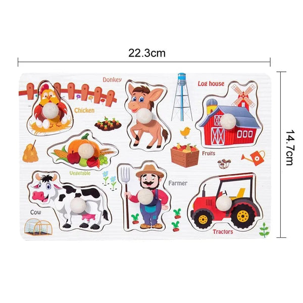 Planet Gates Cartoon Wooden Small Beaded Children Early Education Baby Puzzle 0-1-3 Years Old Wooden Beaded Building Block Toys