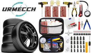 Planet Gates CASE-C-39PCS-Knief / CN Car Tire Repair Tool Kit Studding Set Auto Bike Puncture Plug Garage Needle Nose Pliers Vacuum Film Nail Screws W/ Storage Case