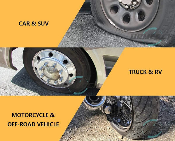 Planet Gates CASE-C-39PCS-Knief / CN Car Tire Repair Tool Kit Studding Set Auto Bike Puncture Plug Garage Needle Nose Pliers Vacuum Film Nail Screws W/ Storage Case