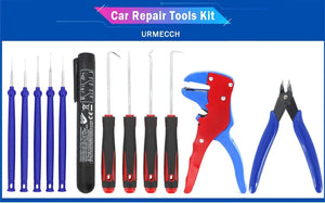 Planet Gates CASE-C-39PCS-Knief / CN Car Tire Repair Tool Kit Studding Set Auto Bike Puncture Plug Garage Needle Nose Pliers Vacuum Film Nail Screws W/ Storage Case
