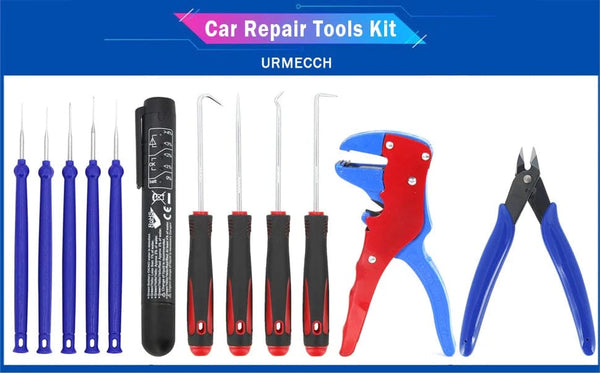 Planet Gates CASE-C-39PCS-Knief / CN Car Tire Repair Tool Kit Studding Set Auto Bike Puncture Plug Garage Needle Nose Pliers Vacuum Film Nail Screws W/ Storage Case