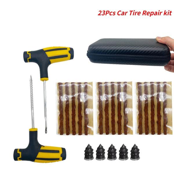 Planet Gates Case5-68Plus Auto Tire Repair Kit Puncture Plug Tools Tyre Puncture Emergency for Universal Tire Strips Stiring Glue Repair Tool