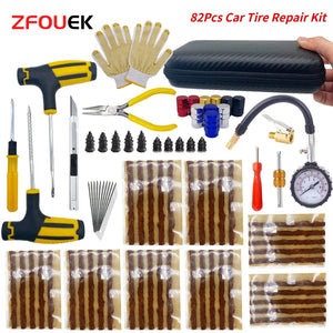 Planet Gates Case5-68Plus Auto Tire Repair Kit Puncture Plug Tools Tyre Puncture Emergency for Universal Tire Strips Stiring Glue Repair Tool