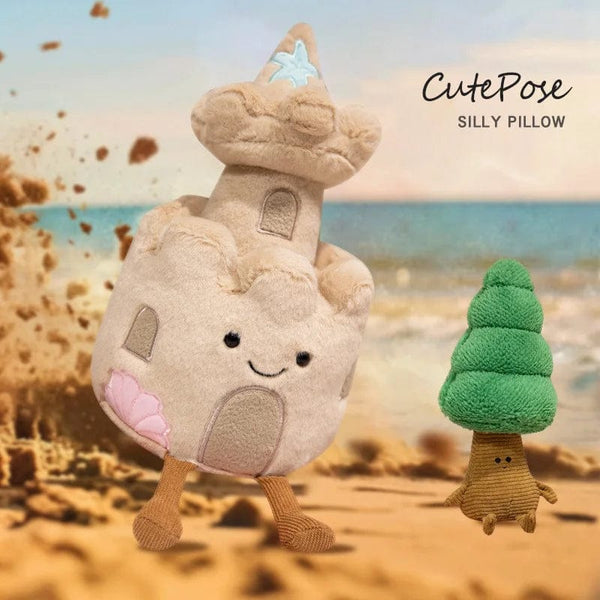 Planet Gates Castle 25cm Kawaii Stuffed Soft Plush Plants Lifelike Potted Plant Ramen Food Plush Doll PineTree Noodles Bunker Princess Castle Pillow Toy