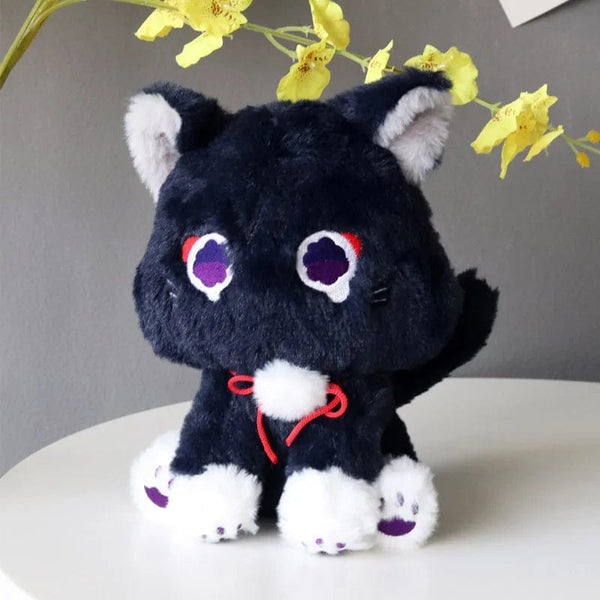 Planet Gates Cat / 22cm 22cm Anime Scaramouche Cat Cute Plush Doll Genshin Impact Wanderer Pet Cosplay Stuffed Pillow Toy Birthday Gift