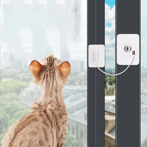 Planet Gates Cat Anti Jumping Out Window Avoid Falling Down Window Limiter Fixed Limit Opening Flap Cat Guardrail Pet Protection Safety Lock