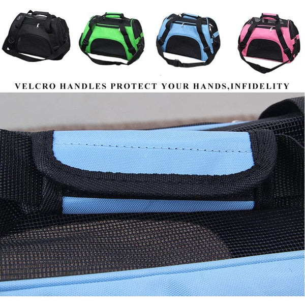 Planet Gates Cat Bags Portable Dog Carrier Bag Mesh Breathable Carrier Bags for Small Dogs Foldable Cats Handbag Travel Pet Bag Transport Bag