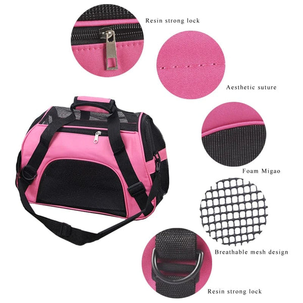 Planet Gates Cat Bags Portable Dog Carrier Bag Mesh Breathable Carrier Bags for Small Dogs Foldable Cats Handbag Travel Pet Bag Transport Bag