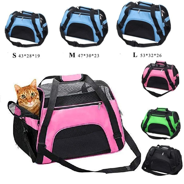 Planet Gates Cat Bags Portable Dog Carrier Bag Mesh Breathable Carrier Bags for Small Dogs Foldable Cats Handbag Travel Pet Bag Transport Bag