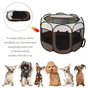 Planet Gates Cat Cage Dog Cage Portable Foldable Pet Octagonal Cage Maternity Kennel Simple Operation Fence Outdoor Camping Pet Tent