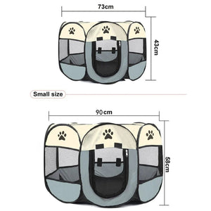 Planet Gates Cat Cage Dog Cage Portable Foldable Pet Octagonal Cage Maternity Kennel Simple Operation Fence Outdoor Camping Pet Tent