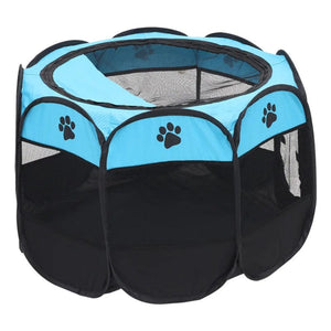 Planet Gates Cat Cage Dog Cage Portable Foldable Pet Octagonal Cage Maternity Kennel Simple Operation Fence Outdoor Camping Pet Tent