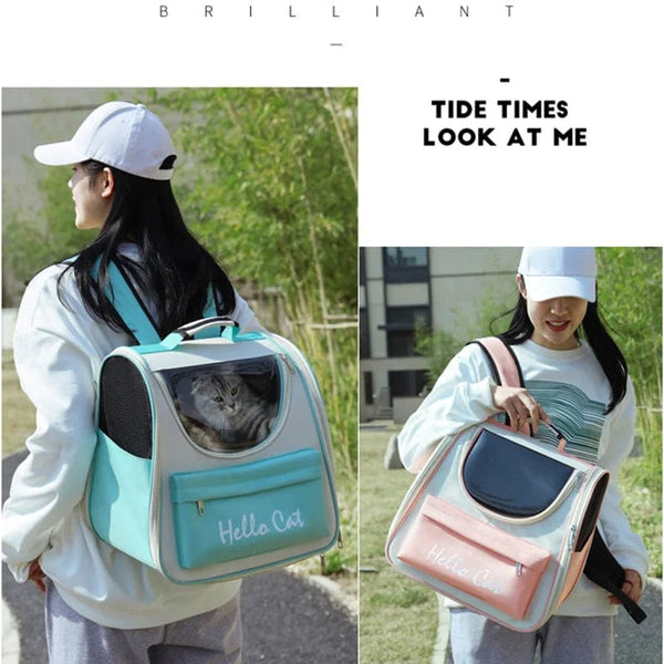Planet Gates Cat Carrier Bags Windproof Outdoor Travel Backpack for Cat Small Dogs Transport Carrying Bag Cat Backpack Carriers With Cushion