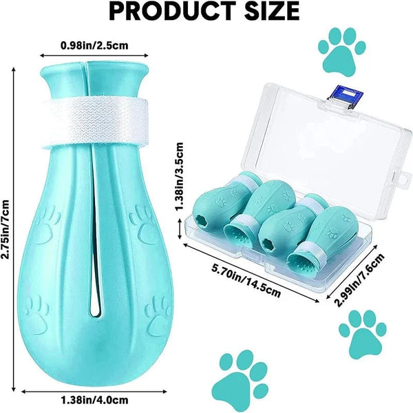 Planet Gates Cat Claw Protector Bath Anti-Scratch Cat Shoes For Cat Adjustable Pet Bath Wash Boots Cat Paw Nail Cover Pet Grooming Supplies