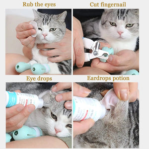 Planet Gates Cat Claw Protector Bath Anti-Scratch Cat Shoes For Cat Adjustable Pet Bath Wash Boots Cat Paw Nail Cover Pet Grooming Supplies