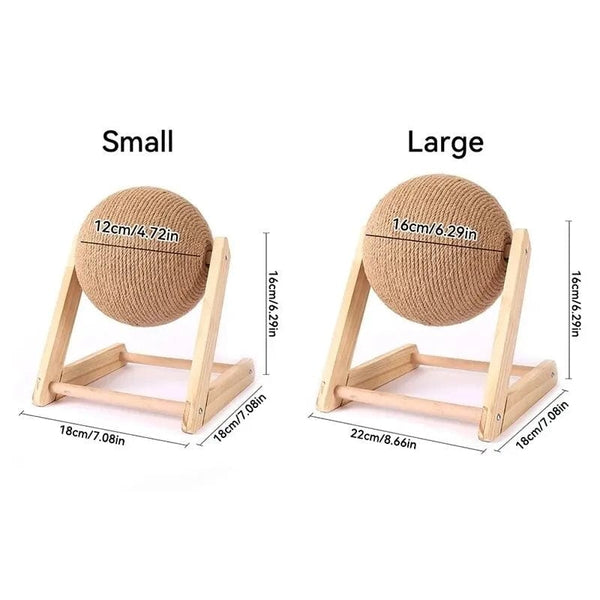 Planet Gates Cat Cratchers Ball Toys Sisal and Wood Stable Triangle Cats Indoor Stuff Sturdy Scratching Cool Scratch on Stand Spin